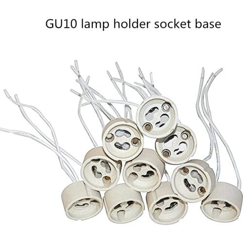 AC110V-250V GU10 Lamp Socket Lamp Base Holder Adaptors Wire Connector for GU10 Light Bulb