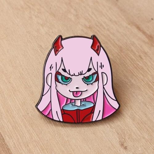 Dear Frankss Mystery Girl Zero Two Hard Enamel Pin Japan Anime Fan Collectible Brooch Medal Fashion Backpack Jewelry Unique Gift