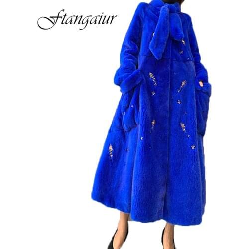Ftangaiur Large Fur Coats