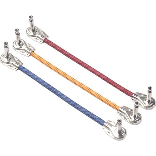 3 Pieces 1/4 Inch / 6.35 Mm Patch Cables Effects Pedal Cables for Guitars