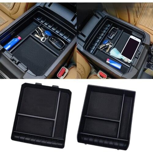 Car Central Armrest Console Storage Box Automobiles Center Console Flocking Organizer Containers For Toyota Land Cruiser Prado