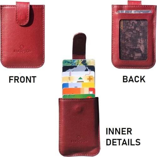 Geniune Leather RFID Credit Card Holder Men Slim Anti Protect Travel ID Card Women Wallet Portable Fashion Business Name Pocket