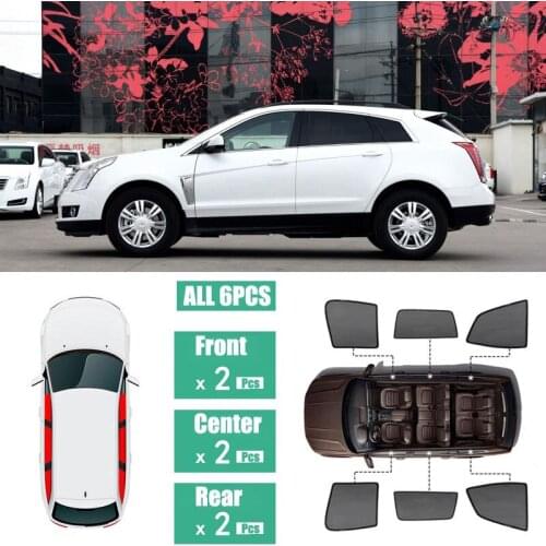 Side Windows Magnetic Sun Shade UV Protection Ray Blocking Mesh Visor Fit For Cadillac SRX 2010-2016