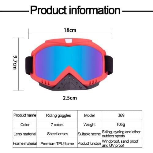 Motorcycle Goggles ATV Off-Road Helmet Ski Casque Motorcycle Glasses Eyewear Snowboard Racing Moto Bike Sunglasses Motorbike