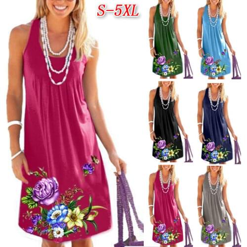 Mrs win Boho Summer Dresses