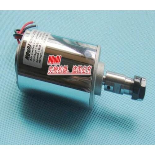 New chrome plated ER11 48V 200W brush high speed air cooled spindle silent engraving machine spindle PCB spindle