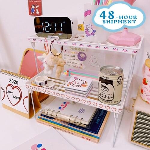 W&G New Desktop Multifunction Film Storage Rack Folding Storage Rack Desktop Base Elevated Hand Account Stationery Sundries Rack