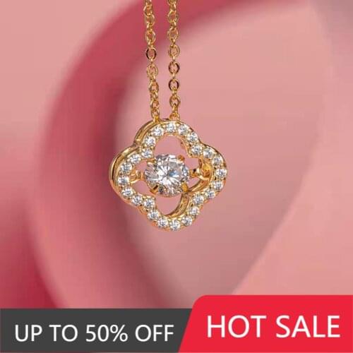 Four Leaf Clover Titanium Steel Necklace for Women Clavicle Chain Pendant Necklace Female Fashion Jewelry Accessories Gifts