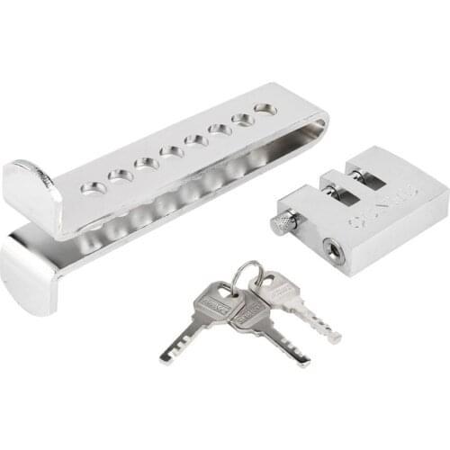 Professional Auto Brake Clutch Pedal Lock Stainless Steel 8 Holes Anti-Theft Device Strong Security Silver Hot