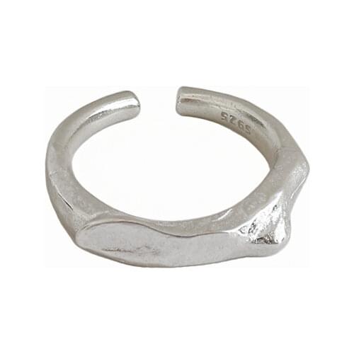 Simple 925 Sterling silver woman ring accessories, New Korean fashion adjustable statement rings for women gold color jewelry