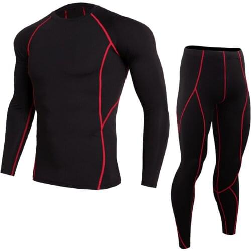 Jogging Sportswear Set Tracksuit Tights Training Workout Clothes Running Cycling Sportsuit Compression Mma Bjj T shirt Legging