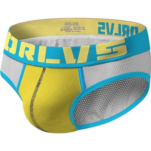 ORLVS Briefs Breathable Net Weaving Underwear Wide Crotch Breathable Nylon On The Back Not Easy To Roll Edge Suit Sport Shorts