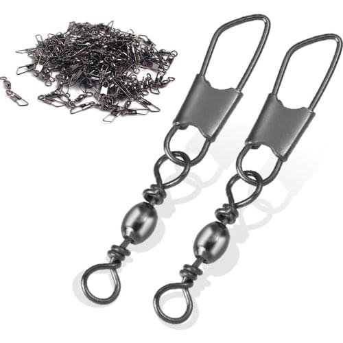 Stainless Steel Fishing Lure Connector Pin Bearing Rolling Swivel 3.5cm Fishing Accessories 10pcs/bag