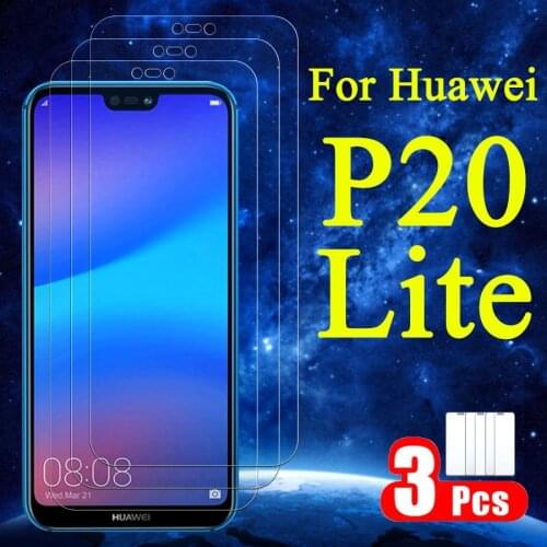 1-3 pca Protective glass on the for huawei p20 lite light screen protector film 9h tremp huaweip20lite tempered glas sheet