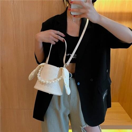 Women‘s Bag New Trend Fashion Packbacks Pearl Portable Chain Cross-Body Bag Shoulder Bags