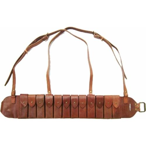 WWII WW2 German Broomhandle Mauser C96 Magazine Pouch Ammo CHEST RIG LEATHER Military War Reenactments