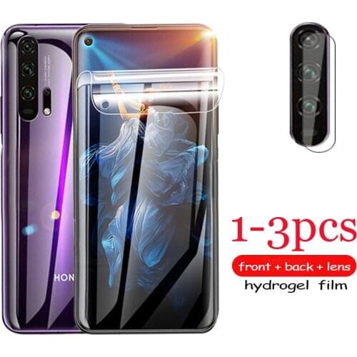 1-3pcs camera lens hydrogel film for huawei honor 10i 20 lite light pro 8c 8x 8s 8a pro 9a 9x premium screen protector not glass