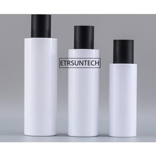 100pcs 100ML/150ML/200ML Plastic Bottle with Black cap Cosmetic container travel kits portable PET lotion F3383