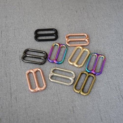 100 Pcs/Pack 25mm Metal Buckle for Handbag Web Belt Adjust Round Buckles Slider DIY Leather Accessory 7 Kinds of Color