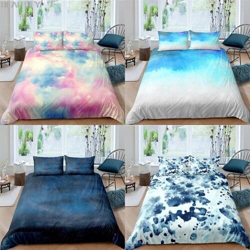 2/3pcs Custom Colorful Bedding Set Queen Ink Print Duvet Cover Bedclothes Home Textiles Fashion Design Quilt Cover Dropshipping