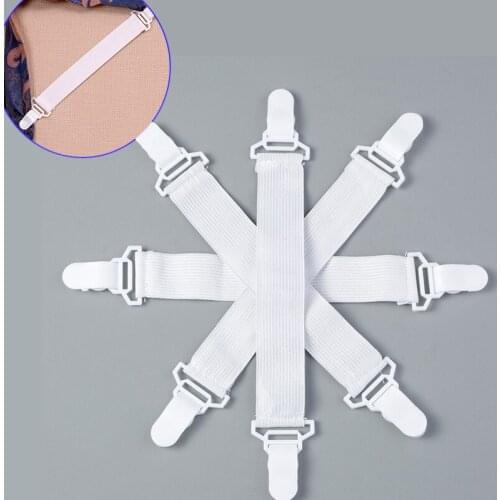 4Pcs/set Elastic Bed Sheet Grippers Belt Fastener Bed Sheet Clips Mattress Cover Blankets Holder Home storage Organize