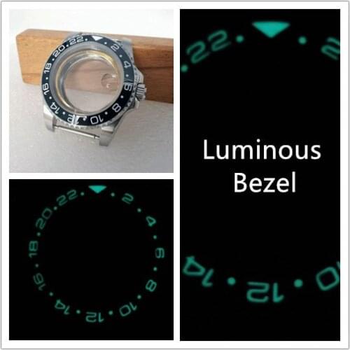 40mm Sapphire Glass SS Watch Case Fit Eta2836 Nh35 Automatic Movement men watch