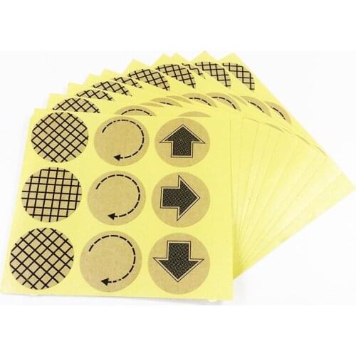 450PCS/Lot Lattice & Arrow series Round Kraft paper Sticker for Handmade Products Gift seal sticker 30mm Wholesale