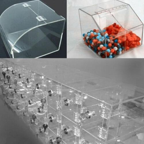 6pc Durable Clear Transparent Acrylic Plastic Perspex Box Piano Plexiglass hinge