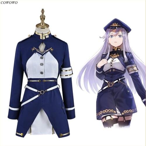 Anime! 86-Eighty Six- Vladilena Milize Battle Suit Dress Military Uniform Cosplay Costume Halloween Party Outfit Women 2021 NEW