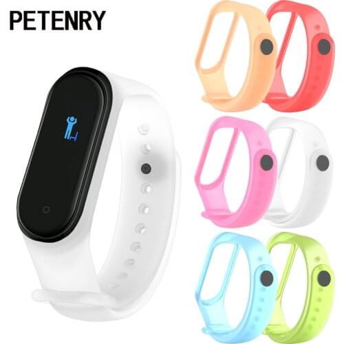 For Mi Band 4 Bracelet Transparent Silicone Wrist Strap for Xiaomi Mi Band 4 Accessories Replaced Wristband for Miband 4 Strap