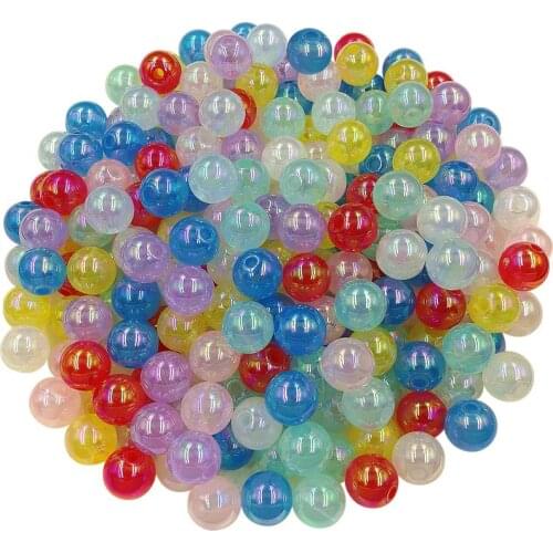 50PCS Candy Color Round Loose Beads DIY Jewelry Accessories Necklace Bracelet Making Jewelry Making Wholesale Flat Beads Fashion