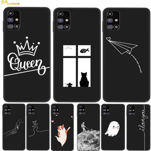 For Samsung M31s Case For Galaxy M31 M315F Silicone Back Cover M31 S M 31S M317F 2020 Phone Cases 31 Black TPU Print Queen Husky