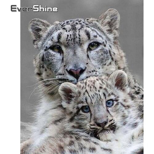Evershine 5D Diamond Painting Leopard Full Square Drill Embroidery Animals Mosaic Full Layout Home Decoration