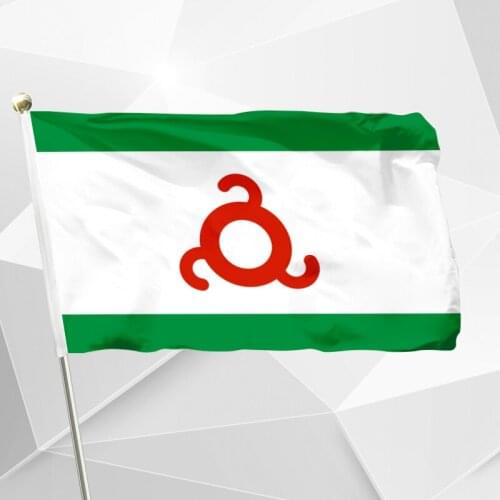 Russia Ingushetia Flag 90x150cm 3x5ft Banner 120g 100D Polyester Free Shipping Russian Federation 60x90cm 21x14cm Banner