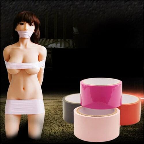 1 Roll 16m PVC Electrostatic Tape Elastic Sticky Sex Bondage Binding Tape Fetish Restraint Belt adult BDSM games tape sex toys