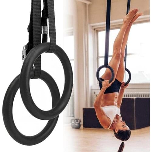 2Pcs Home Gym Pull Up Exercise Fitness Gymnastic Rings Strength Training Tool Gym Exercise Pull Ups Muscle Ups