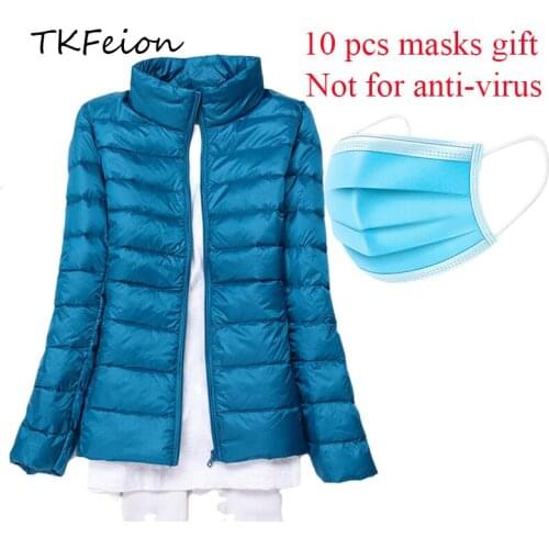 Women Short Jacket Coats Plus Size 7XL Light Ultra-thin Spring Autumn Winter Female Slim Coat Warm Duck Down Filler Stand Collar
