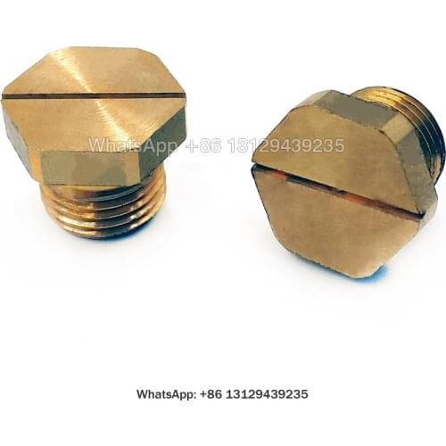 Brass FS Stubby Fan Water Jet Nozzle,1/8" Brass Vee Jet Flat Fan Spray Nozzle,Industrial / Factory Cleaning, Dust Removal Nozzle