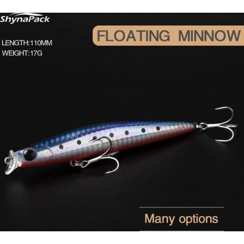 New110mm 17g Floating Swimbait Hard Bait Minnow Fishing Lure 3D Eyes Jerkbait Wobblers For Fishing Crankbaits Sea Bass carp lure