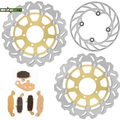 BIKINGBOY Front Rear Brake Discs Disks Rotors Pads For Kawasaki ER-6F Ninja 650R ER-6N 06 07 08 09 10 11 12 13 14 15 16 Full Set