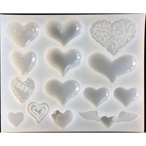 Full mirror epoxy silicone molds, a variety of love angels collection, crystal epoxy decoration, soft pottery clay
