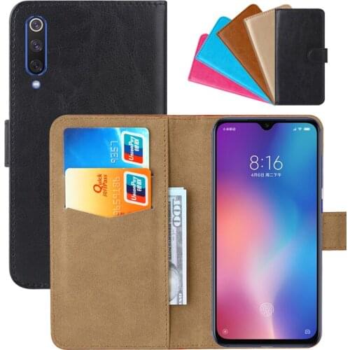 Luxury Wallet Case For Xiaomi Mi 9 SE PU Leather Retro Flip Cover Magnetic Fashion Cases Strap
