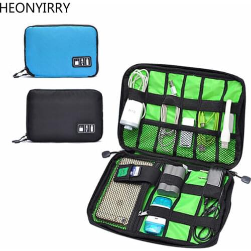 Waterproof Outdoor Travel Kit Nylon Cable Holder Bag Electronic Accessories USB Drive Storage Case Camping Hiking Organizer Bag