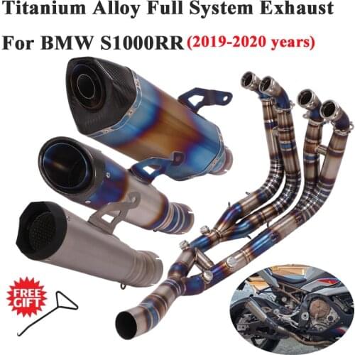 Titanium Alloy Full System Motorcycle Yoshimura Exhaust Escape For BMW S1000RR 2019 2020 Racing Muffler Front Mid Link Pipe
