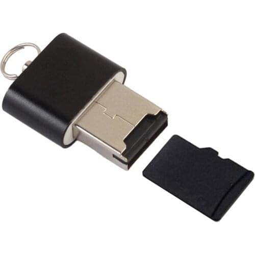 Ultra-thin Mini Aluminium Alloy 480 Mbps USB 2.0 T Flash TF Micro SD Memory Card Reader Adapter