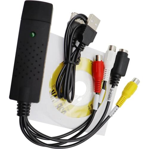 USB2.0 Audio Video Capture Card TV Tuner VHS To DVD Video Capture Converter For Win7/8/XP/Vista with USB Cable