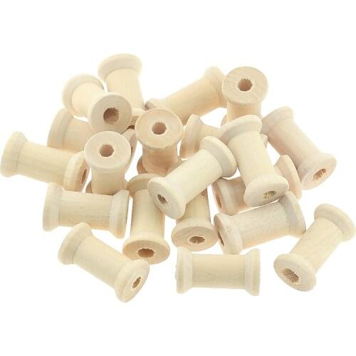 1/5/10 pcs Wooden Thread Spools Natural Color spools winding axis 27x16mm DIY toys home decoration wood Handmade Crafts