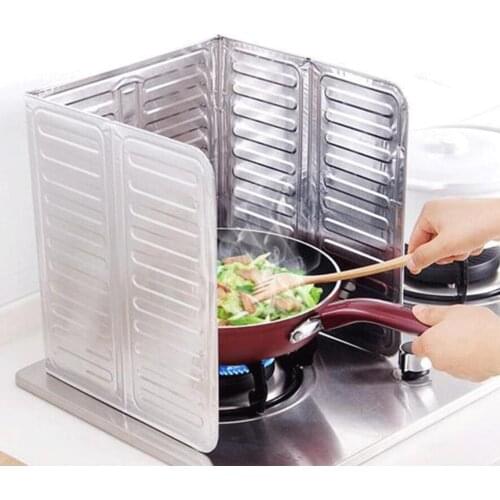1PC 32.5*84cm Cooking Frying Pan Oil Splash Screen Cover Anti Splatter Shield Guard Oil Divider Best Kitchen Accessories 100gC