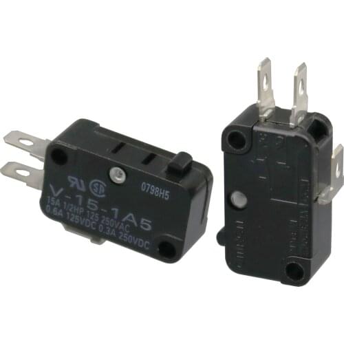 2Pcs New V-15-1A5 Limit Switch 3 Pins Microswitch Com-NC-NO