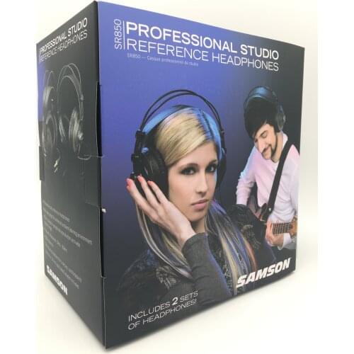 2pcs Samson SR850 monitoring HIFI headset semi-open-back professional studio headphone music headphones with leather ear cup